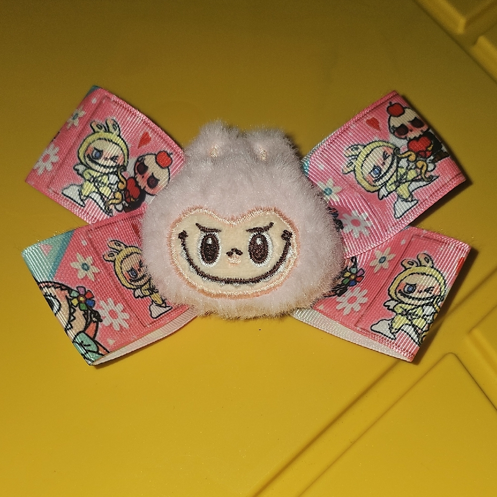 NIB Labubu INSPIRED 4" bow Pink New unused